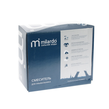 Смеситель для умывальника Milardo Stripe STRSB00M01 короткий излив, рычажный