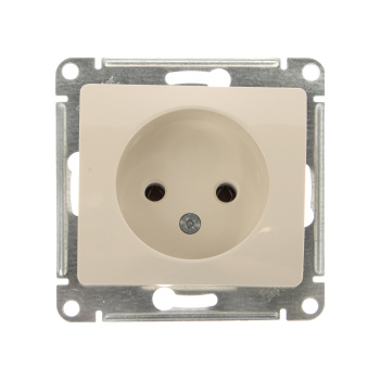 Механизм розетки "Glossa" 1-м. беж. б/з GSL000241 *1/20