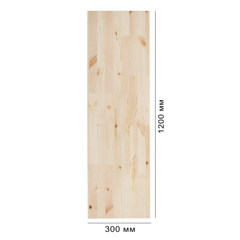 Мебельный щит 1200х300х18 мм Арелан, сорт В Мебельный щит 1200х300х18 мм Арелан, сорт В