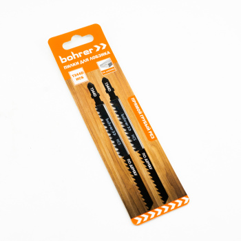 Пилки для лобзика по дереву 135мм шаг4,0мм прям груб рез (2шт) T344D арт.37103444 Bohrer*10/100/600