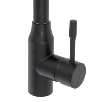 Смеситель для кухни Milardo Meal черный матовый, гибкий излив + душевая насадка M01BL2FM05 *1/10