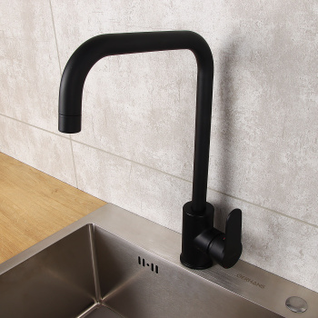 Смеситель для кухни Milardo Poli черный матовый, высокий излив POLBLL0M05 *1/16 Смеситель для кухни Milardo Poli черный матовый, высокий излив POLBLL0M05 *1/16