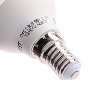 Лампа светодиодная ОНЛАЙТ, Е14, шар G45, 6 Вт, 450 Лм, 2700 К, теплый белый