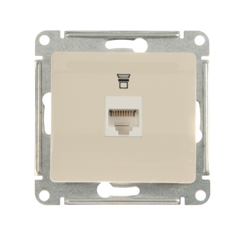 Механизм розетки "Glossa" 1-м. комп. беж. RJ45 GSL000281K *1