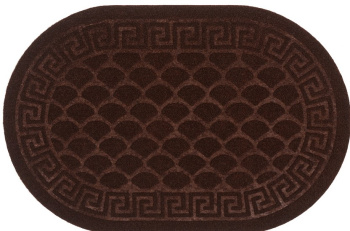 Коврик влаговпитывающий 40*60 см овал "Чешуйки" коричневый "KOVROFF" (арт.ПО/04/01/03)  *1/15