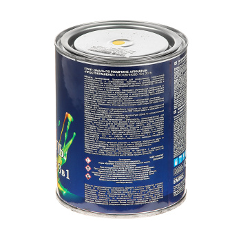 Грунт-эмаль по ржавчине желтая 0,8 кг Простокрашено *1/14/490