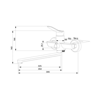 Смеситель для ванны с длинным изливом Milardo Enjoy, хром глянцевый ENJSB00M10 *1 Смеситель для ванны с длинным изливом Milardo Enjoy, хром глянцевый ENJSB00M10 *1