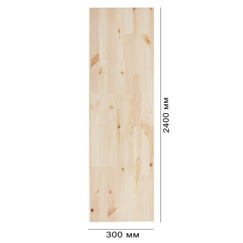Мебельный щит 2400х300х18 мм Арелан, сорт В Мебельный щит 2400х300х18 мм Арелан, сорт В