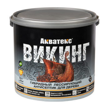 Антисептик 2.5 л для дерева АКВАТЕКС ВИКИНГ, гибридный, лессирующий, дуб