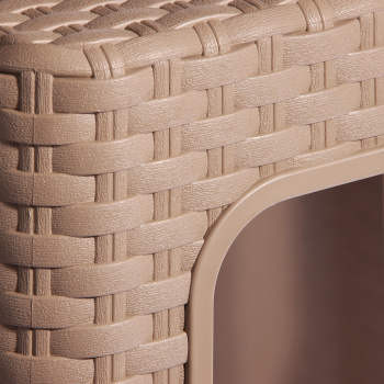 Табурет Полимербыт Артлайн, 33х33х33 см, пластик, бежевый Табурет Полимербыт Артлайн, 33х33х33 см, пластик, бежевый