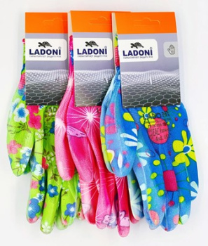 Перчатки садовые с нитриловым покрытием (женские) (арт.4525) *12/240/250