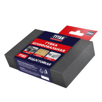 Губка шлифовальная Р180 25х70х100мм арт.40326 TYTAN *1/200 Губка шлифовальная Р180 25х70х100мм арт.40326 TYTAN *1/200