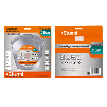 Диск пильный 210*30,0мм 24 зубьев по дереву (9020-210х30х24Т) Sturm  *1/40