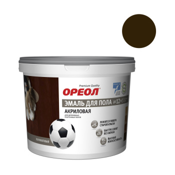 Эмаль акриловая для пола венге полуматовая 2.3 кг Ореол *1/4/216