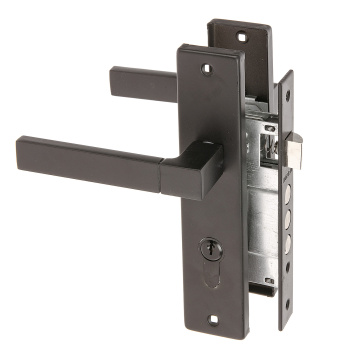 Замок врезной 61,5мм черный 709К Нора-М *1/20