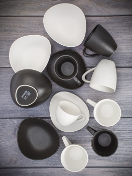 Кружка фарфор. 360мл "Rock White"  арт.DM8015 "Domenik" *6/24