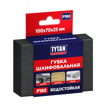 Губка шлифовальная Р180 25х70х100мм арт.40326 TYTAN *1/200 Губка шлифовальная Р180 25х70х100мм арт.40326 TYTAN *1/200