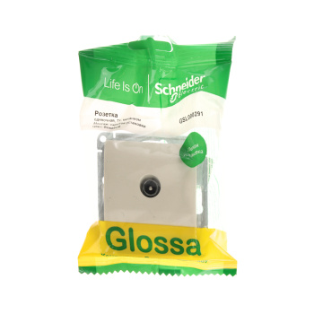 Механизм розетки "Glossa" 1-м. TV 1DB беж. GSL000291 *1/10