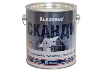 Антисептик 2.5 л для дерева АКВАТЕКС СКАНДИ, акриловый, кроющий, айсберг