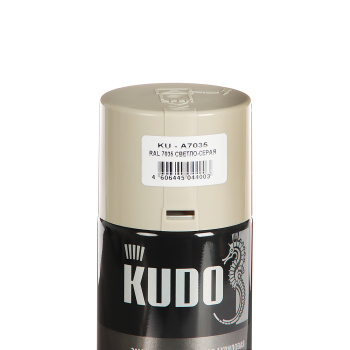 Эмаль-аэрозоль светло-серый 520 мл RAL 7035 KUDO *1/12