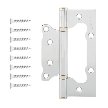 Петля без врезки 125*75*2,5мм ХРОМ CR (комплект 2шт.) AVERS *1/6/48 Петля без врезки 125*75*2,5мм ХРОМ CR (комплект 2шт.) AVERS *1/6/48