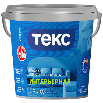 Краска акриловая для стен и потолков 0,9 л ТЕКС "Профи" База A *1/44