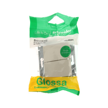 Механизм выключателя "Glossa" 2-кл. беж. GSL000251 *1/20