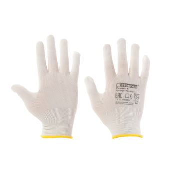 Перчатки рабочие полиэстер, белые, р-р 8(М) PR-BP011 "Fiberon" *10/300