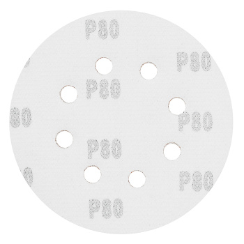 Круг шлифовальный на липучке 125мм  Р80 8 отверстий (5шт) (558006) VIRA *1