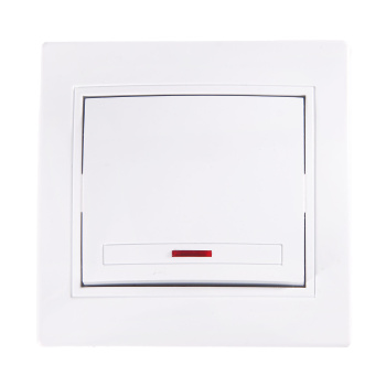 Выключатель Intro Plano СП 1кл. белый с подсветкой 10А-250В IP20 1-102-01