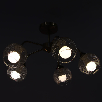 Люстра N5053/5 COP Е27 5*40Вт ( h=310; d=610)  VERNER LIGHTING *1