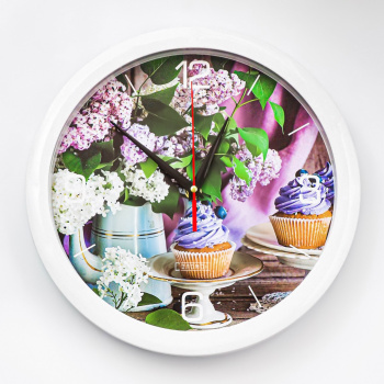 Часы настенные, серия: Кухня, "Сиреневое настроение", 28х28 см, микс стрелки 2436429