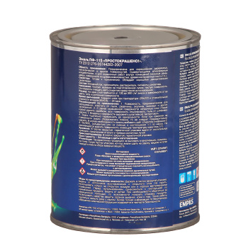 Эмаль ПФ-115 черная 0,8 кг Простокрашено *1/14/490 Эмаль ПФ-115 черная 0,8 кг Простокрашено *1/14/490