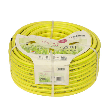 Шланг поливочный 50 м REHAU PRO LINE, пластик, 1/2", армированный, желтый Шланг поливочный 50 м REHAU PRO LINE, пластик, 1/2", армированный, желтый