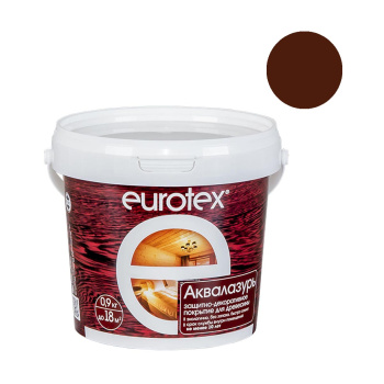 Защитно-декоративное покрытие 0.9 кг для древесины Eurotex Аквалазурь, акриловое, палисандр