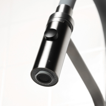 Смеситель для кухни FASHUN A54112-12 с гибким изливом (Серый) + режим Душ, нерж. сталь *1/10