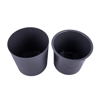 Кашпо пластм. "Genius"  3,9л d верха 182мм h180мм со вставкой Серый 76505*1/18 Кашпо пластм. "Genius"  3,9л d верха 182мм h180мм со вставкой Серый 76505*1/18