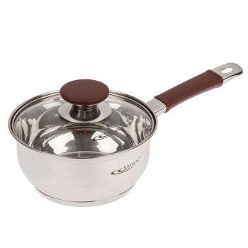 Кастрюля нерж. "Катунь" "Берта" 1,5л d16см термораспред. дно, Стекл. кр., силик.руч. КТ15-K *1/4 Кастрюля нерж. "Катунь" "Берта" 1,5л d16см термораспред. дно, Стекл. кр., силик.руч. КТ15-K *1/4