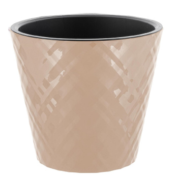 Кашпо пластм. "Manhattan" 11л d верха 280мм h253мм со вставкой Молоч. шоколад IG670510047 *1/6 Кашпо пластм. "Manhattan" 11л d верха 280мм h253мм со вставкой Молоч. шоколад IG670510047 *1/6