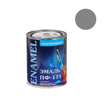 Эмаль ПФ-115 серая 0,8 кг Простокрашено *1/14/490 Эмаль ПФ-115 серая 0,8 кг Простокрашено *1/14/490